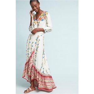 NWT • Anthropologie Farm Rio Springtime Wrap Dress Size S Petite